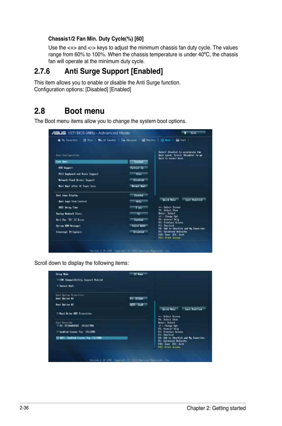 8 boot menu, 6 anti surge support [enabled | Asus Z87-K User Manual | Page 63 / 74