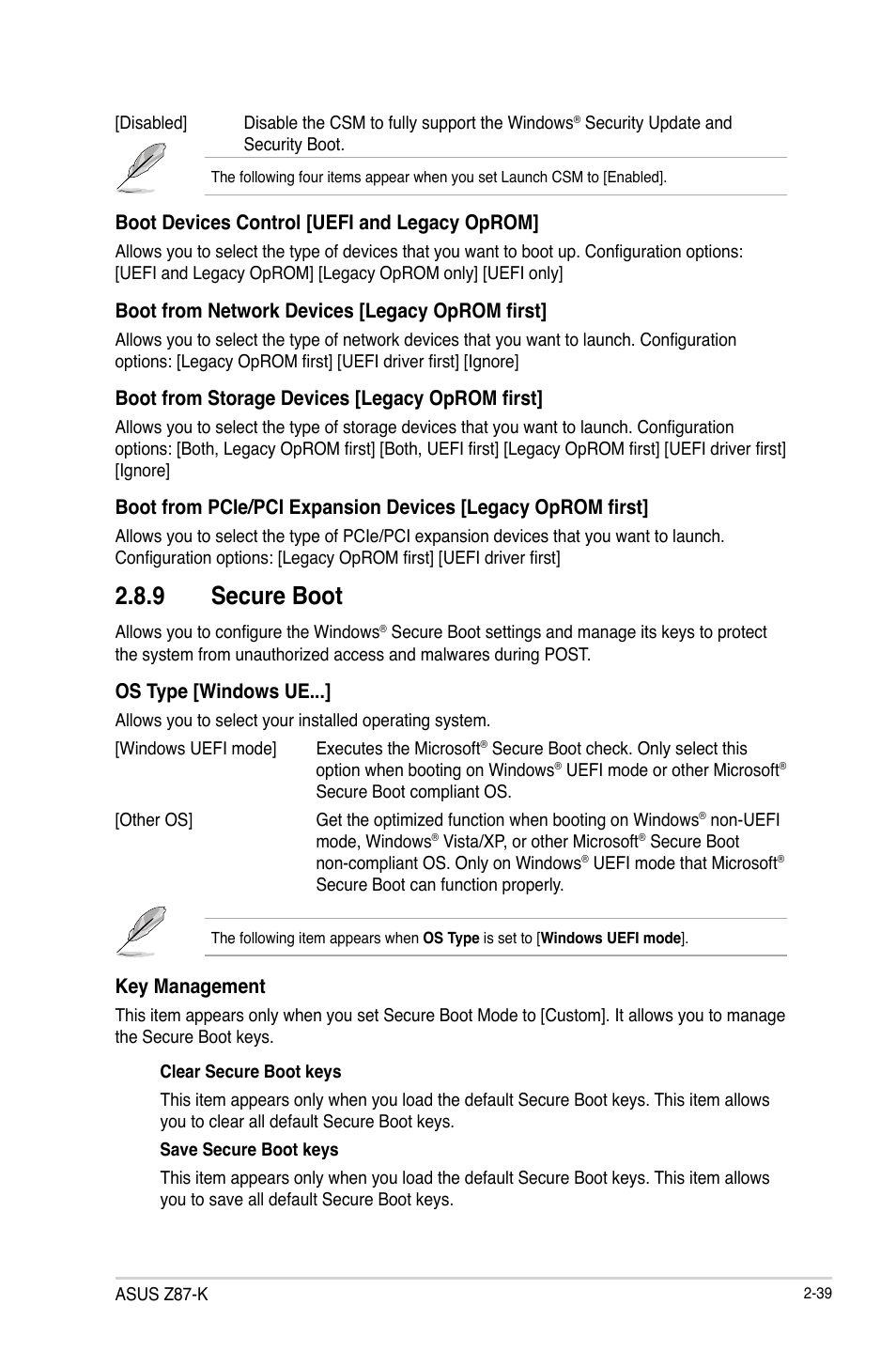 9 secure boot | Asus Z87-K User Manual | Page 66 / 74