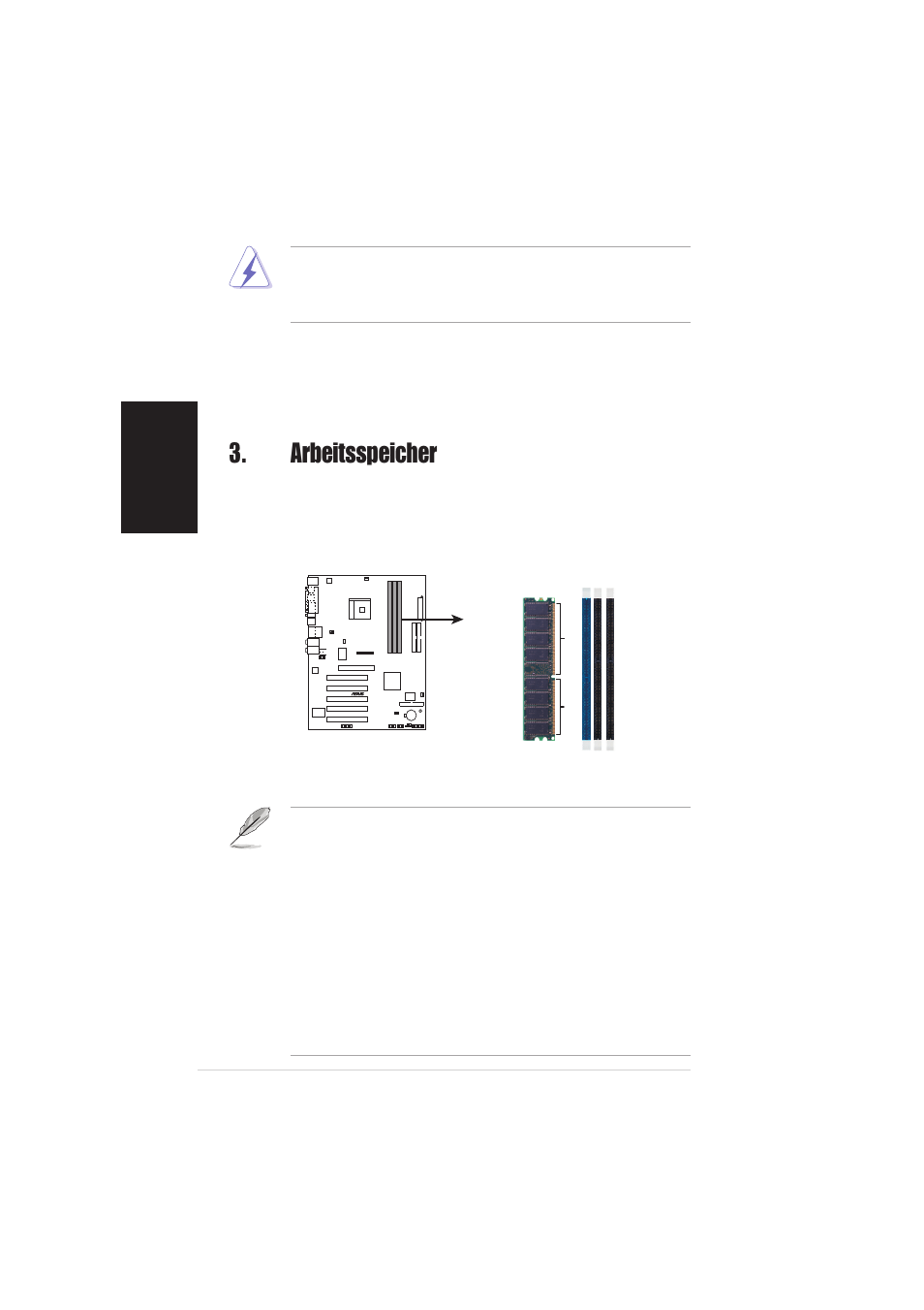 Arbeitsspeicher | Asus K8N User Manual | Page 6 / 16