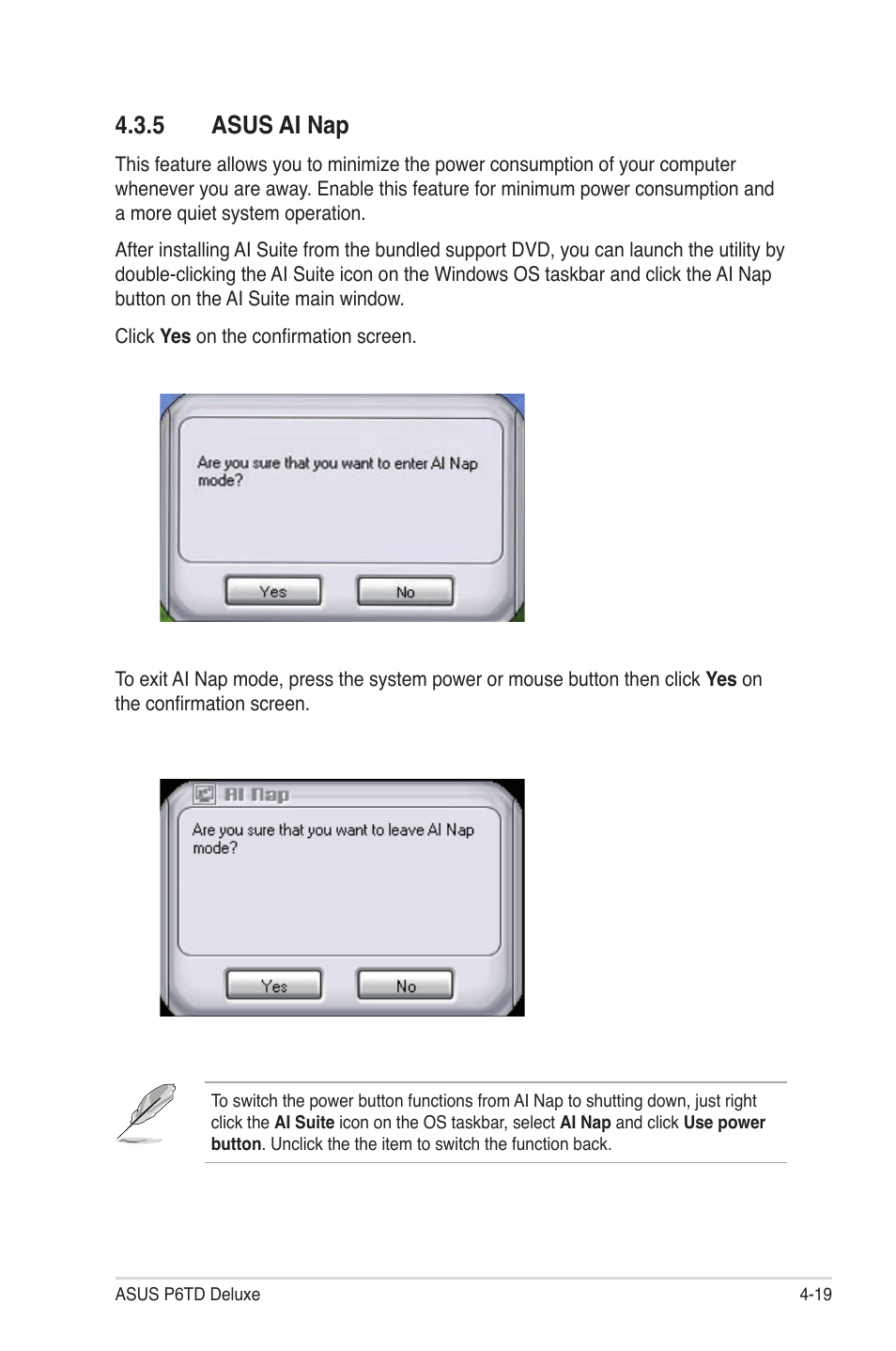 5 asus ai nap, Asus ai nap -19 | Asus P6TD Deluxe User Manual | Page 135 / 178