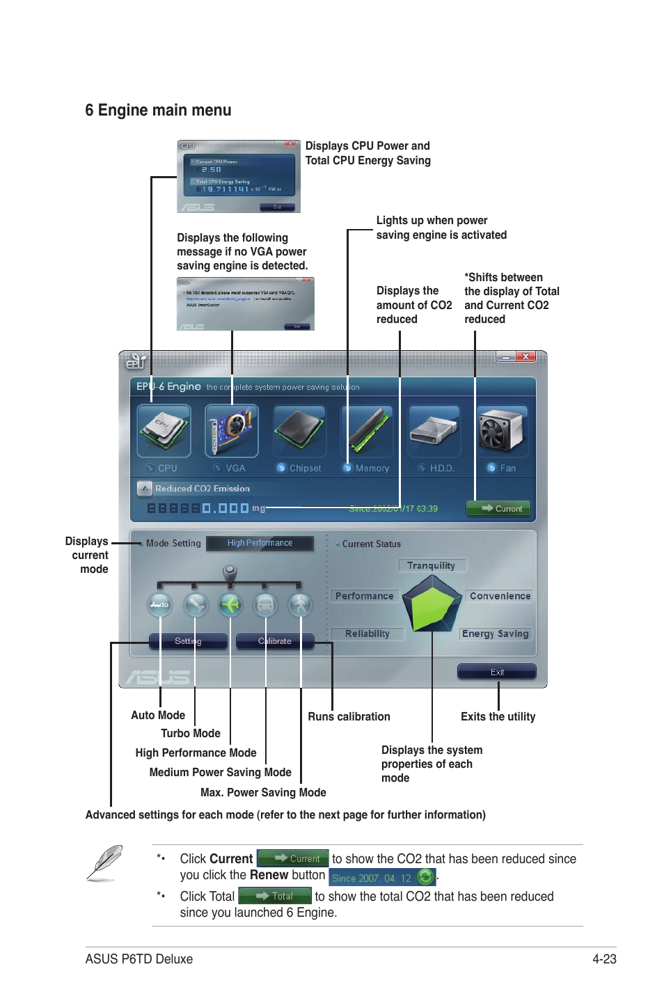6 engine main menu | Asus P6TD Deluxe User Manual | Page 139 / 178