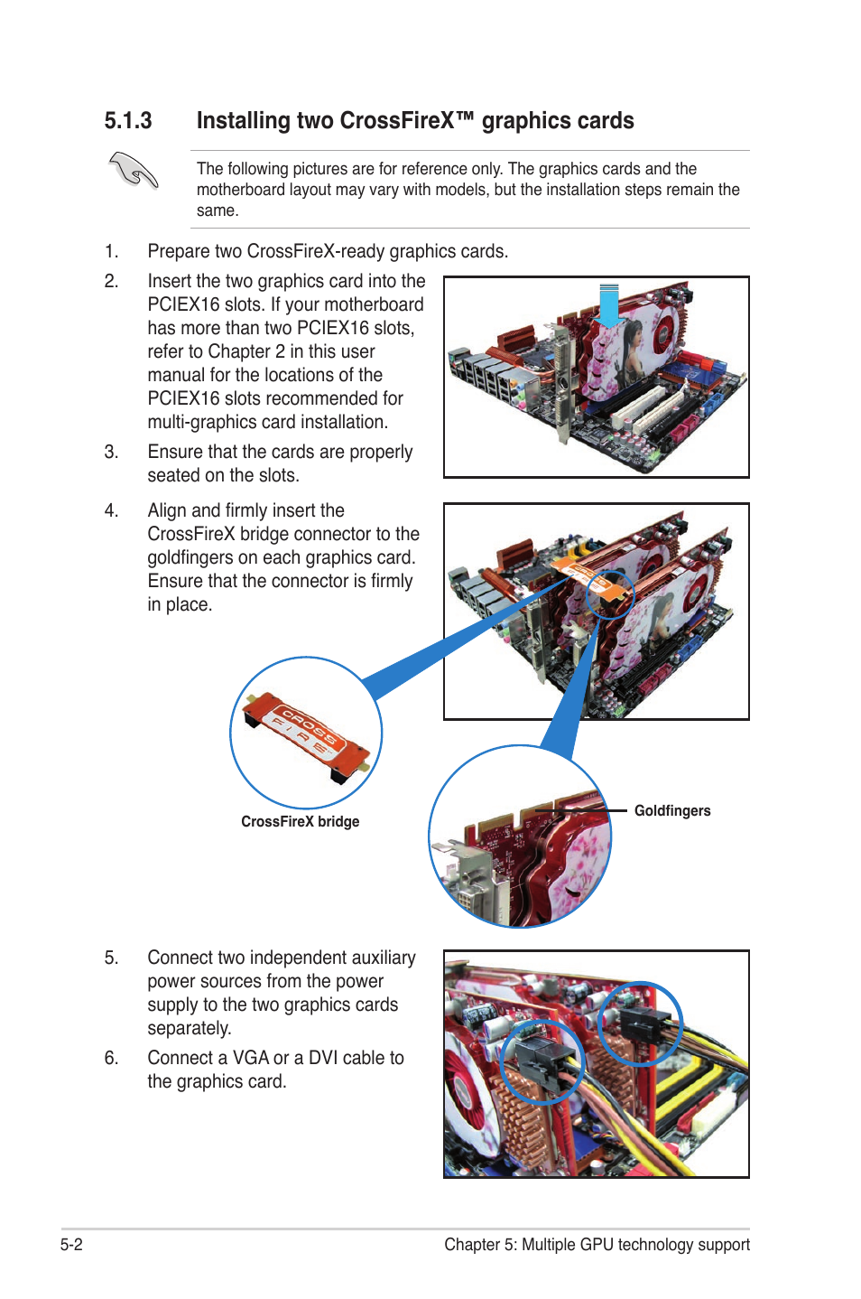 3 installing two crossfirex™ graphics cards, Installing two crossfirex™ graphics cards -2 | Asus P6TD Deluxe User Manual | Page 170 / 178