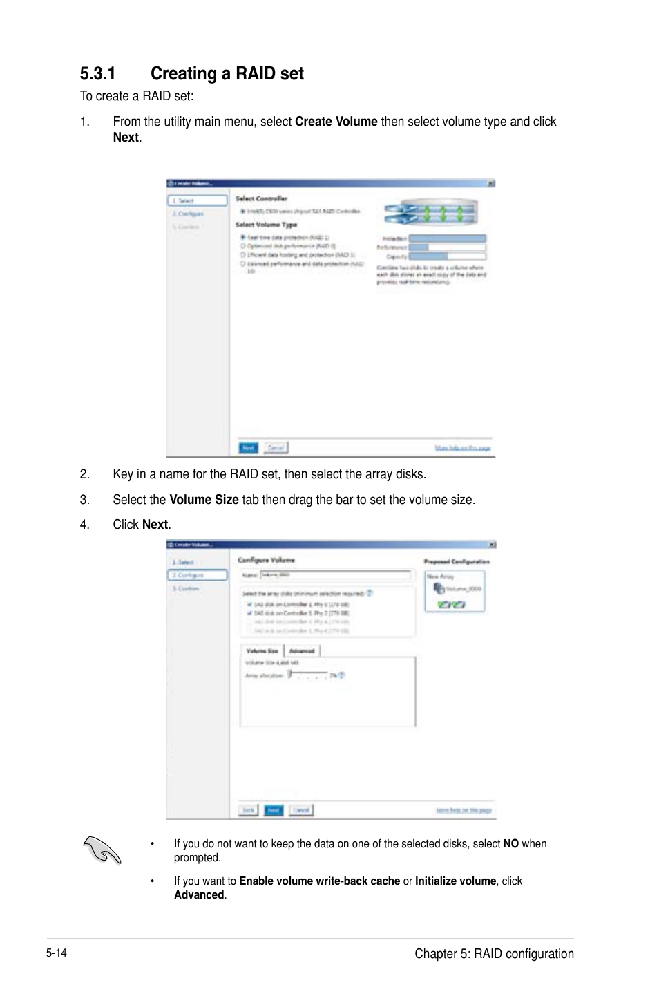 1 creating a raid set | Asus P9D-V User Manual | Page 110 / 150