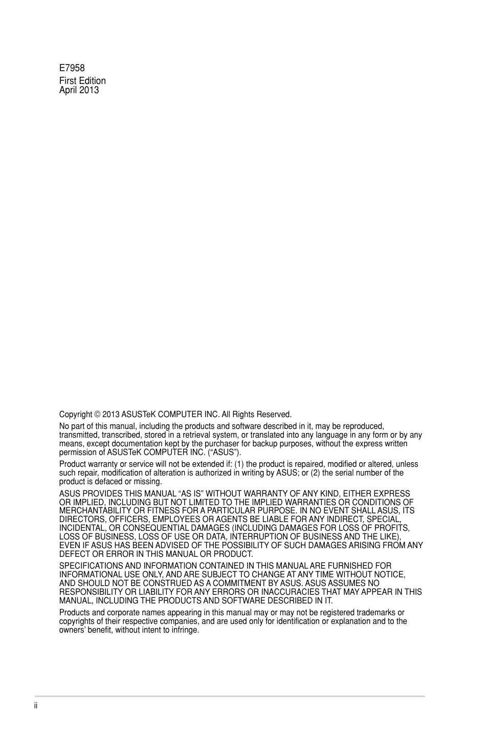 Asus P9D-V User Manual | Page 2 / 150