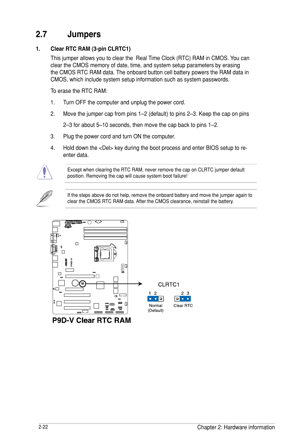 7 jumpers, Jumpers -24 | Asus P9D-V User Manual | Page 40 / 150