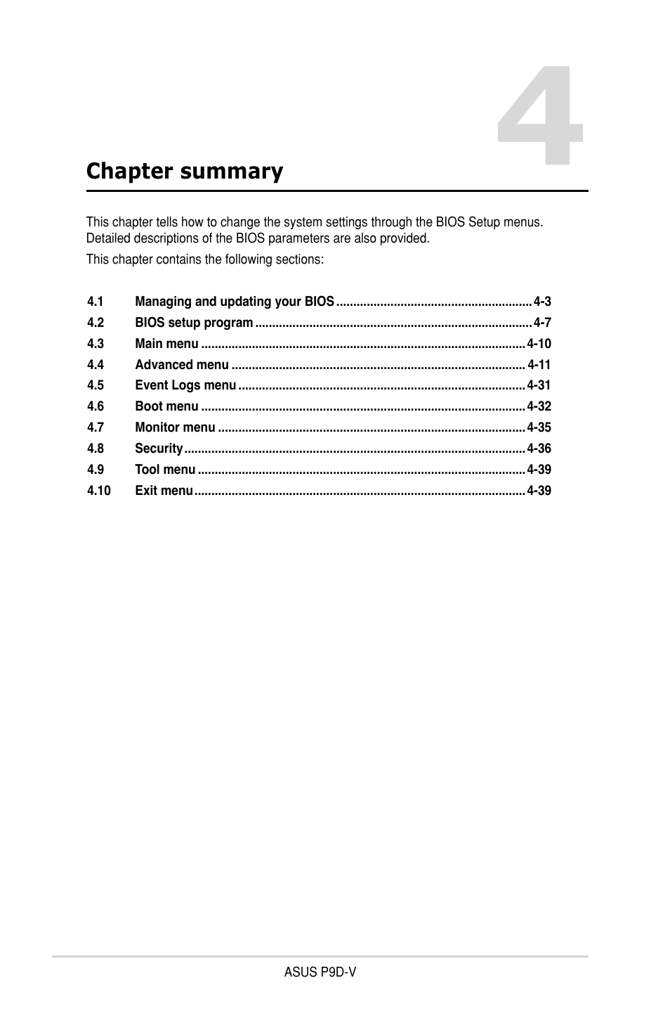 Chapter summary | Asus P9D-V User Manual | Page 58 / 150