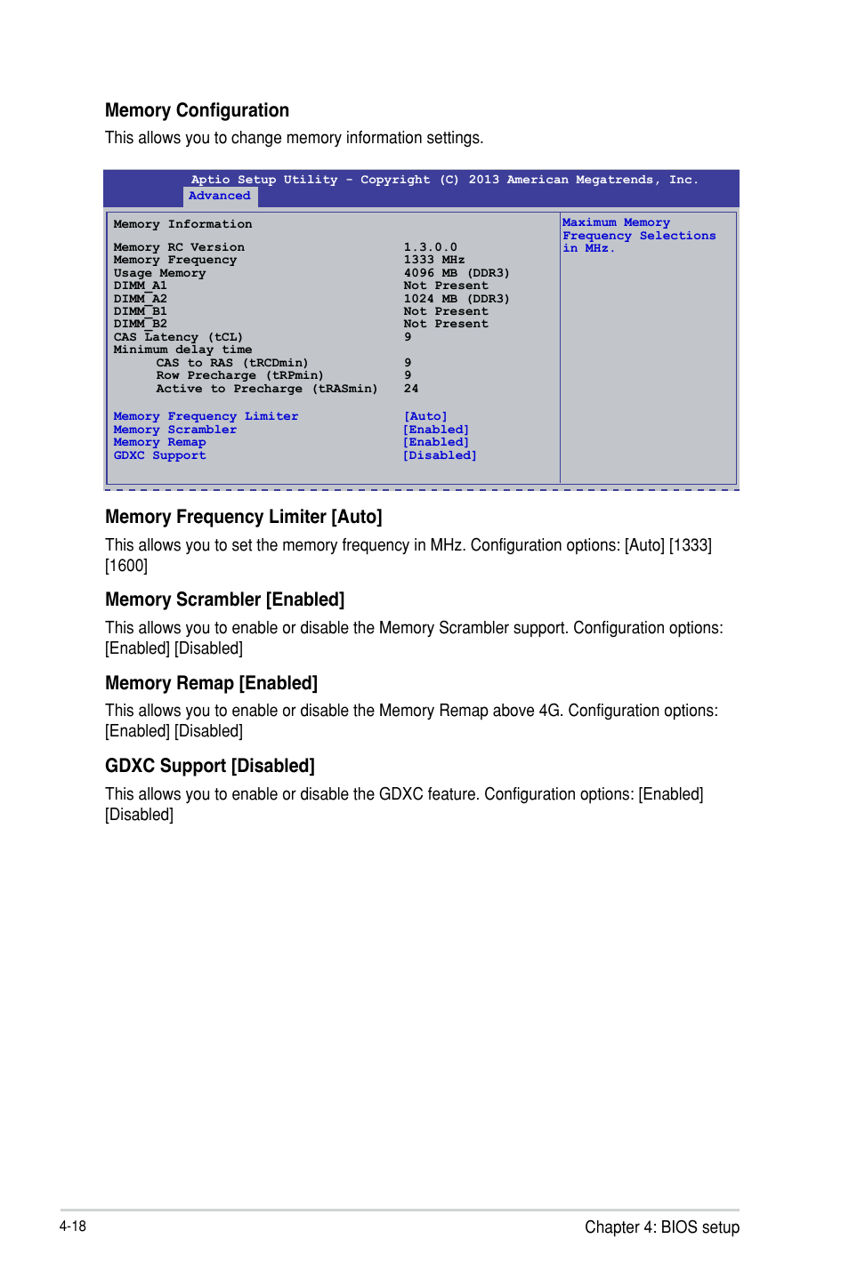 Gdxc support [disabled, Chapter 4: bios setup | Asus P9D-V User Manual | Page 74 / 150