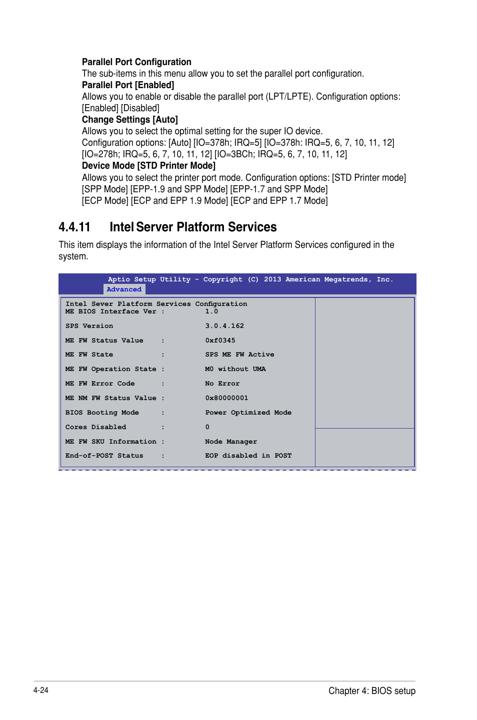 11 intel, Server platform services | Asus P9D-V User Manual | Page 80 / 150