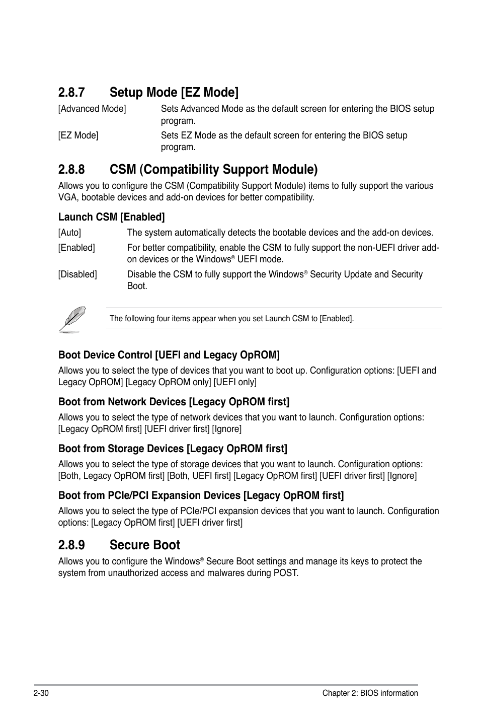 7 setup mode [ez mode, 8 csm (compatibility support module), 9 secure boot | Asus A88XM-PLUS User Manual | Page 66 / 76