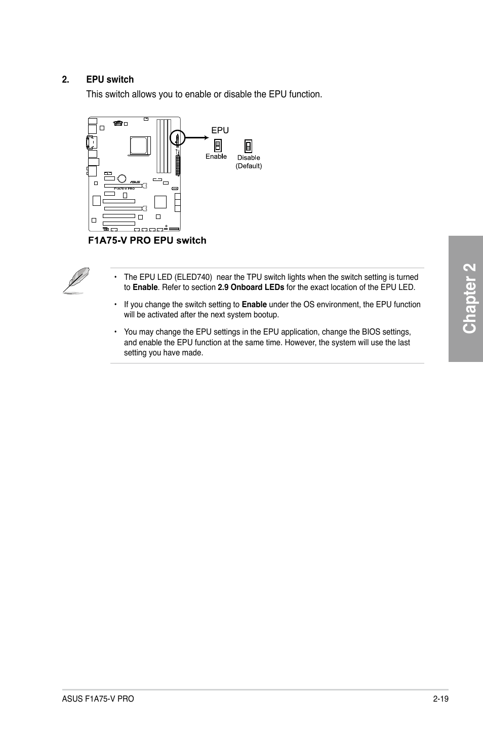 Chapter 2 | Asus F1A75-V PRO User Manual | Page 39 / 124