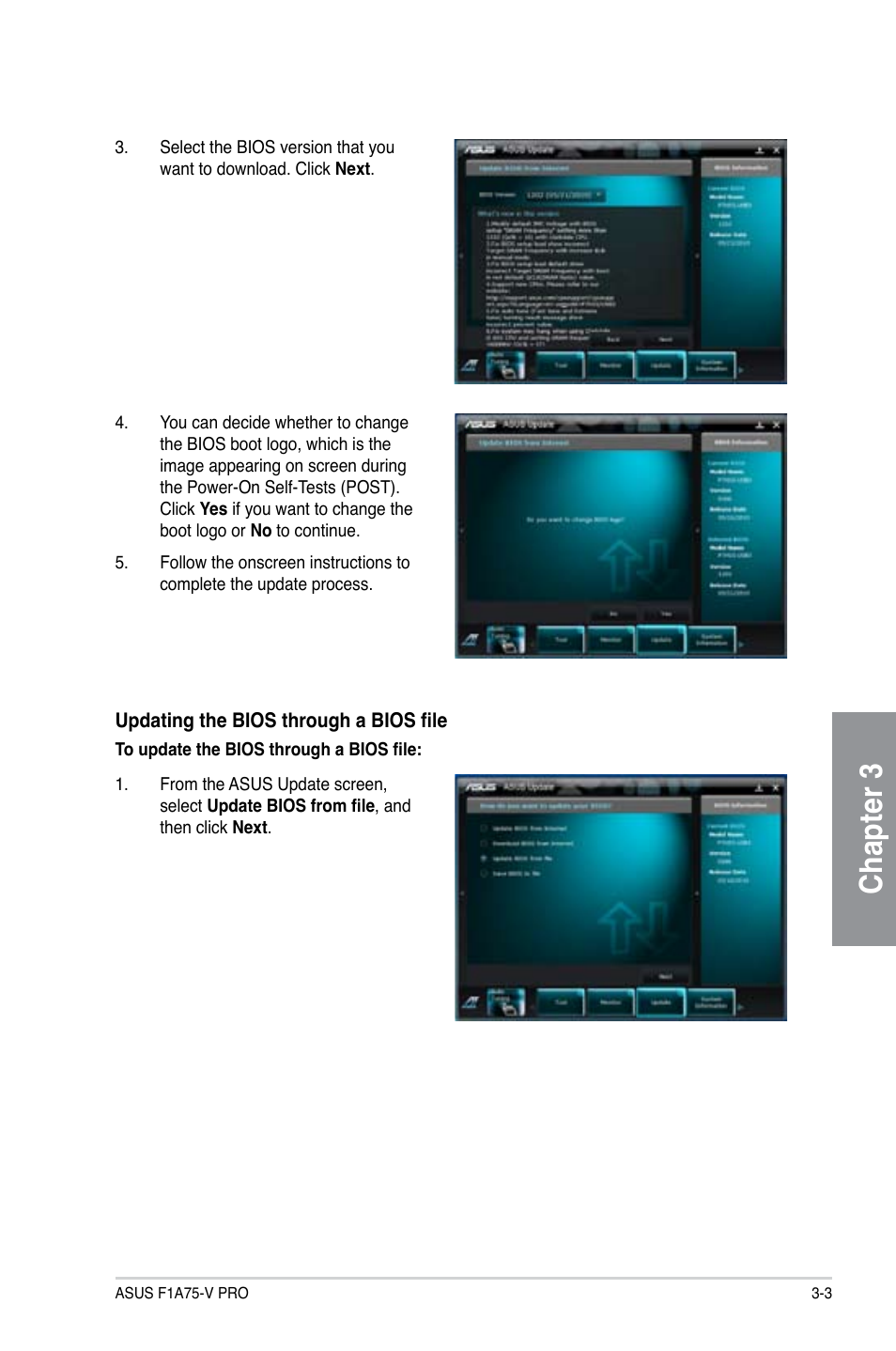 Chapter 3 | Asus F1A75-V PRO User Manual | Page 61 / 124
