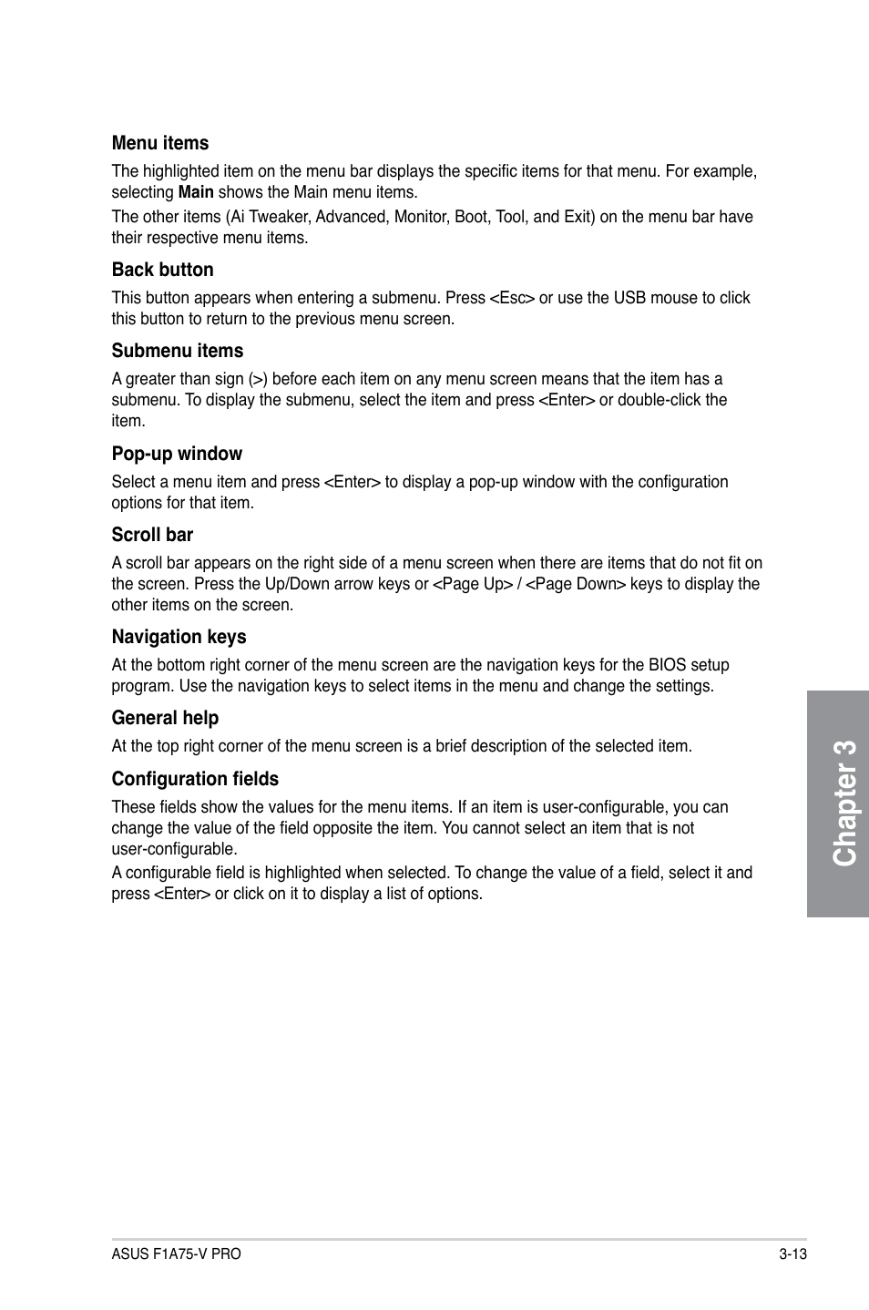 Chapter 3 | Asus F1A75-V PRO User Manual | Page 71 / 124