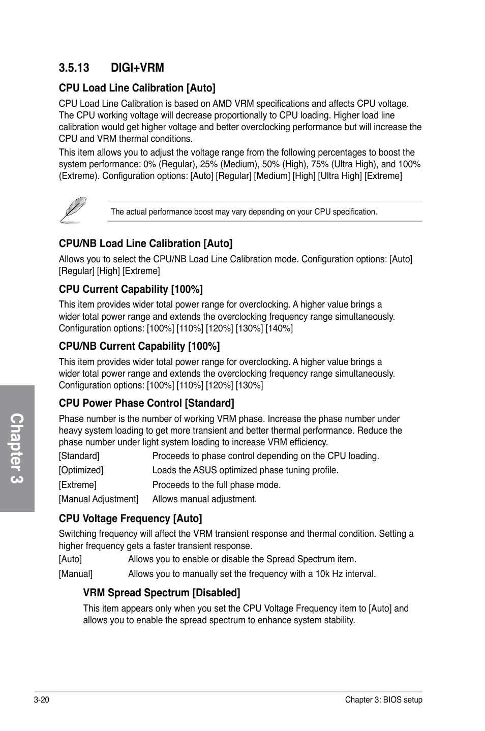 13 digi+vrm, 13 digi+vrm -20, Chapter 3 | Asus F1A75-V PRO User Manual | Page 78 / 124