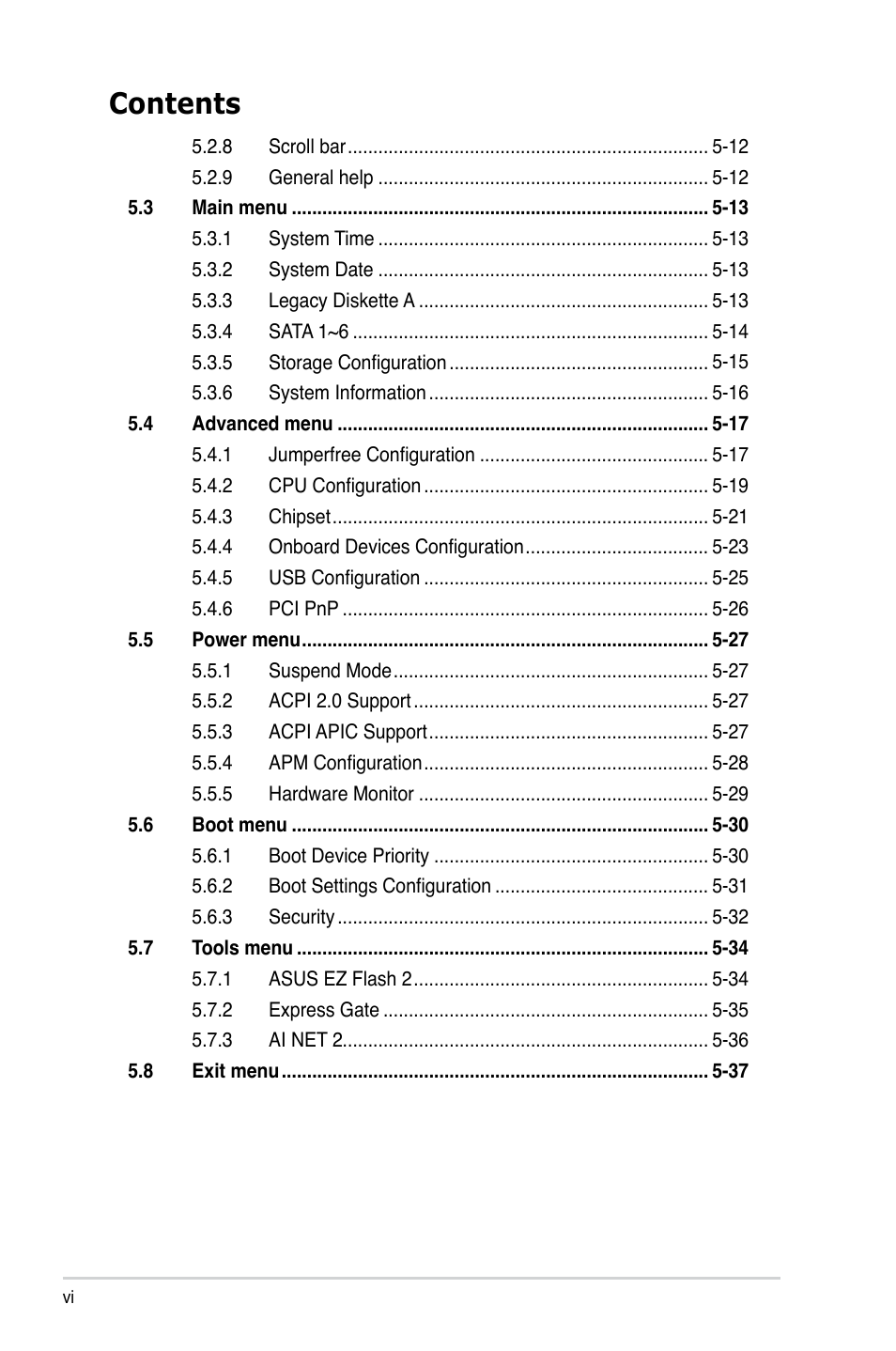 Asus V4-P5G43 User Manual | Page 6 / 110