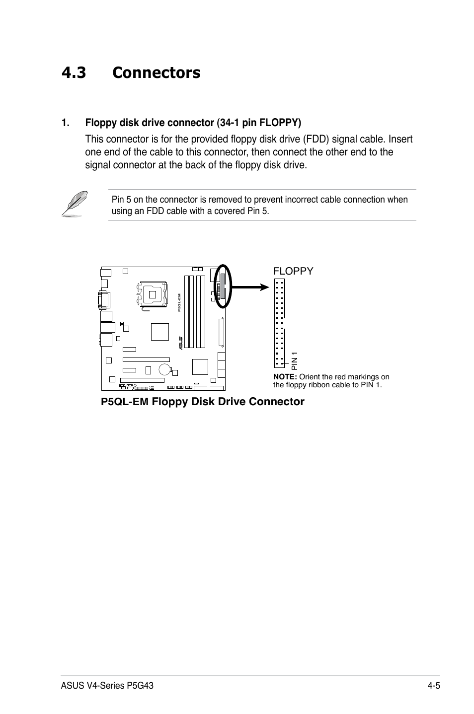 3 connectors | Asus V4-P5G43 User Manual | Page 63 / 110