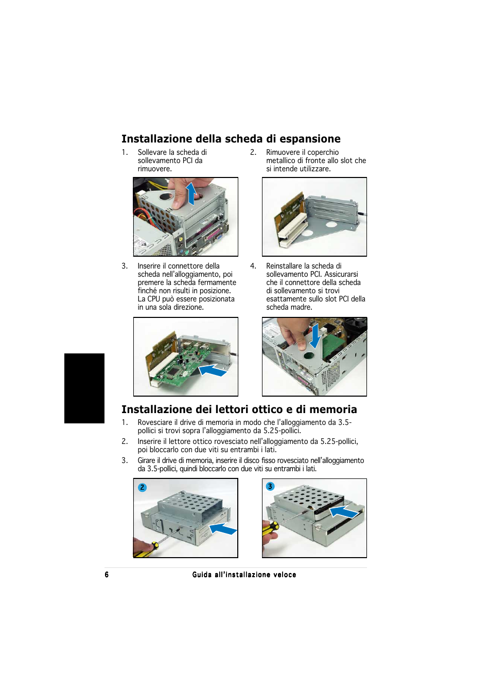 Installazione della scheda di espansione, Italiano | Asus P1-PH1 User Manual | Page 30 / 80