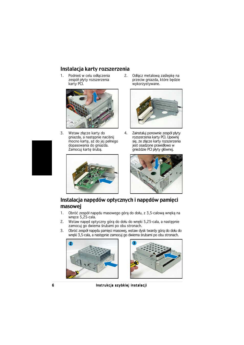 Instalacja karty rozszerzenia, Polski | Asus P1-PH1 User Manual | Page 70 / 80