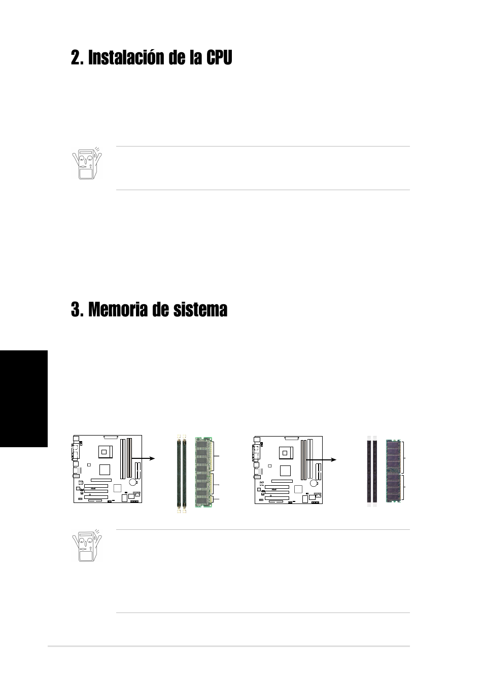 Instalación de la cpu, Espa ñ ol | Asus P4S533-MX User Manual | Page 12 / 16