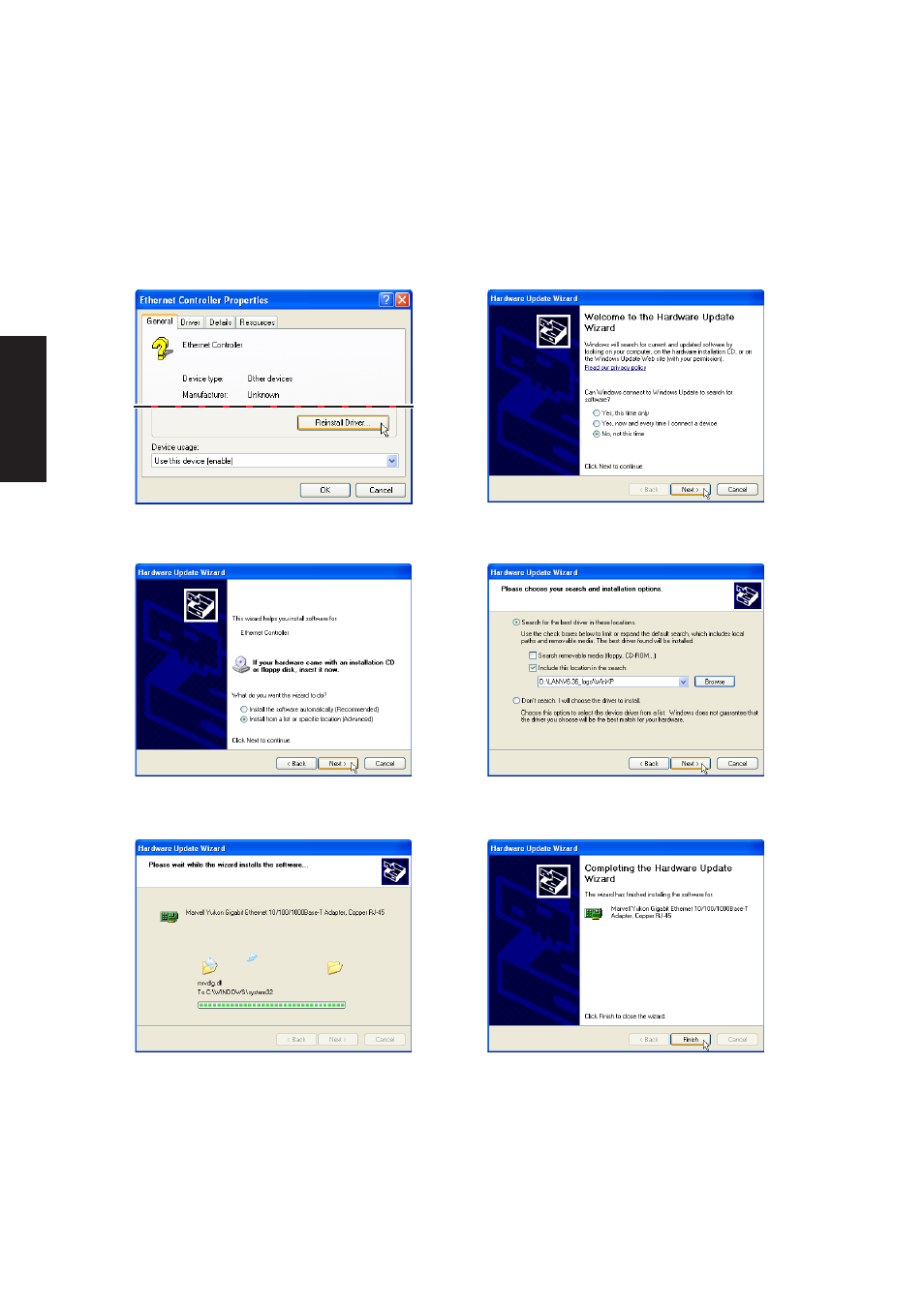 Lan driver setup | Asus W3Z User Manual | Page 46 / 106