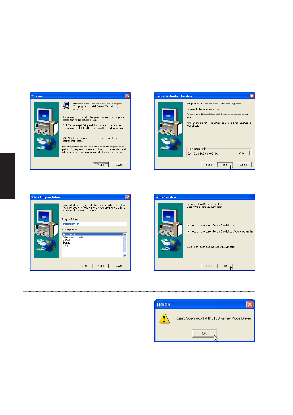 Chkmail setup | Asus W3Z User Manual | Page 60 / 106