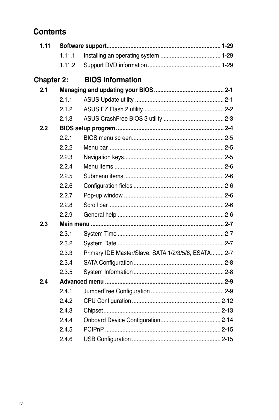 Asus M4A785TD-V EVO/U3S6 User Manual | Page 4 / 64