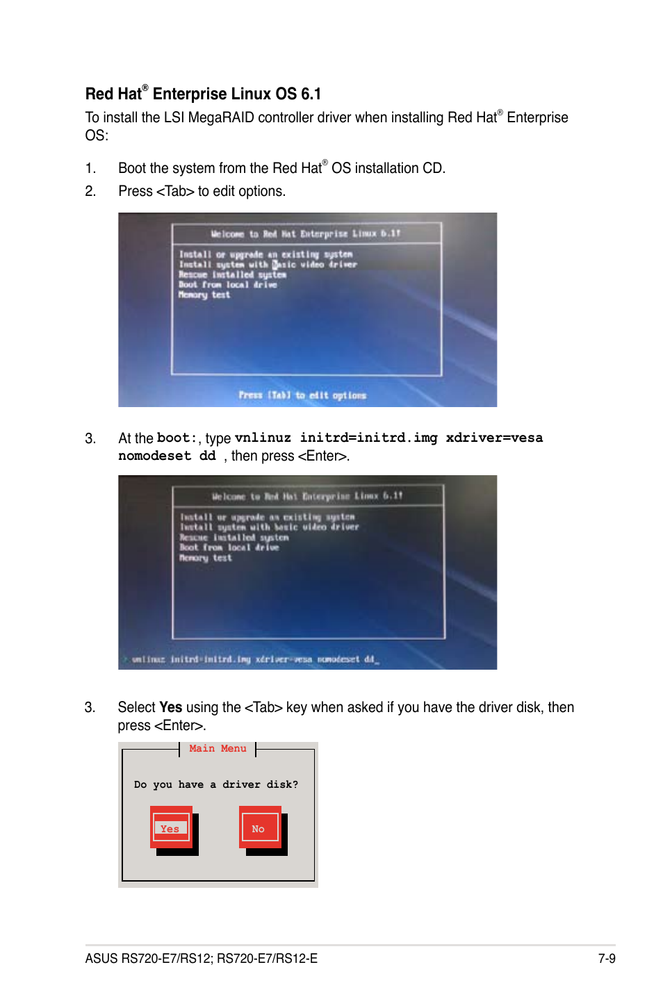 Red hat, Enterprise linux os 6.1 | Asus RS720-E7/RS12 User Manual | Page 165 / 190