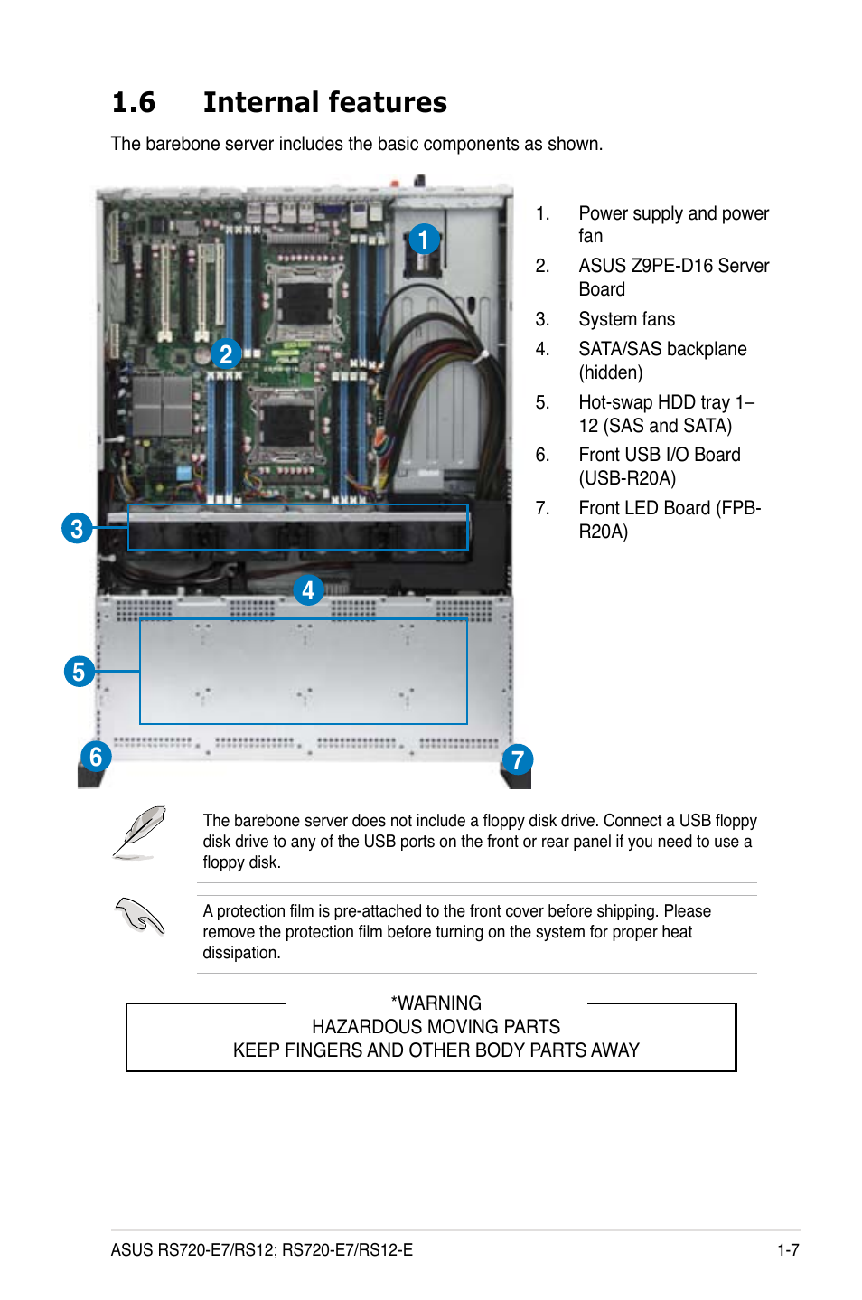 6 internal features | Asus RS720-E7/RS12 User Manual | Page 17 / 190