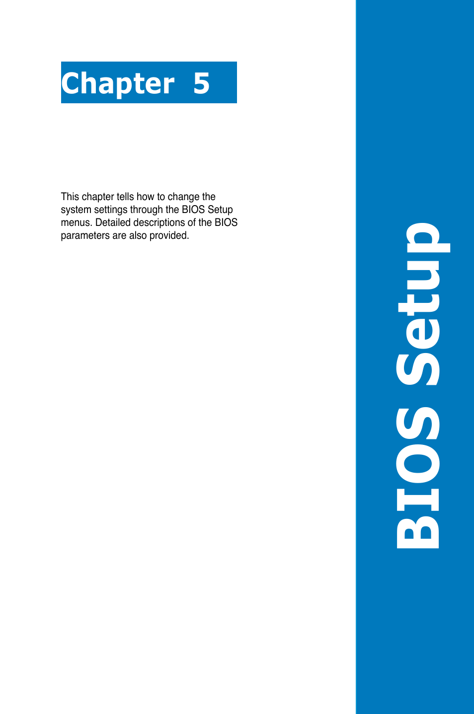 Bios setup, Chapter 5 | Asus RS720-E7/RS12 User Manual | Page 69 / 190