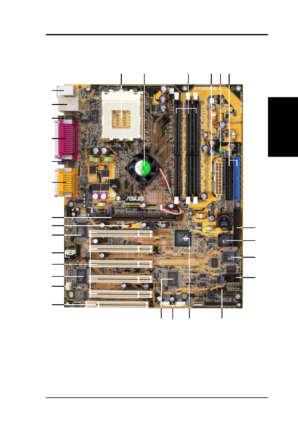 Features, 1 component locations | Asus A7N266 User Manual | Page 13 / 104
