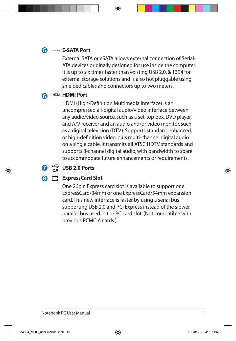 Asus M60J User Manual | Page 13 / 28