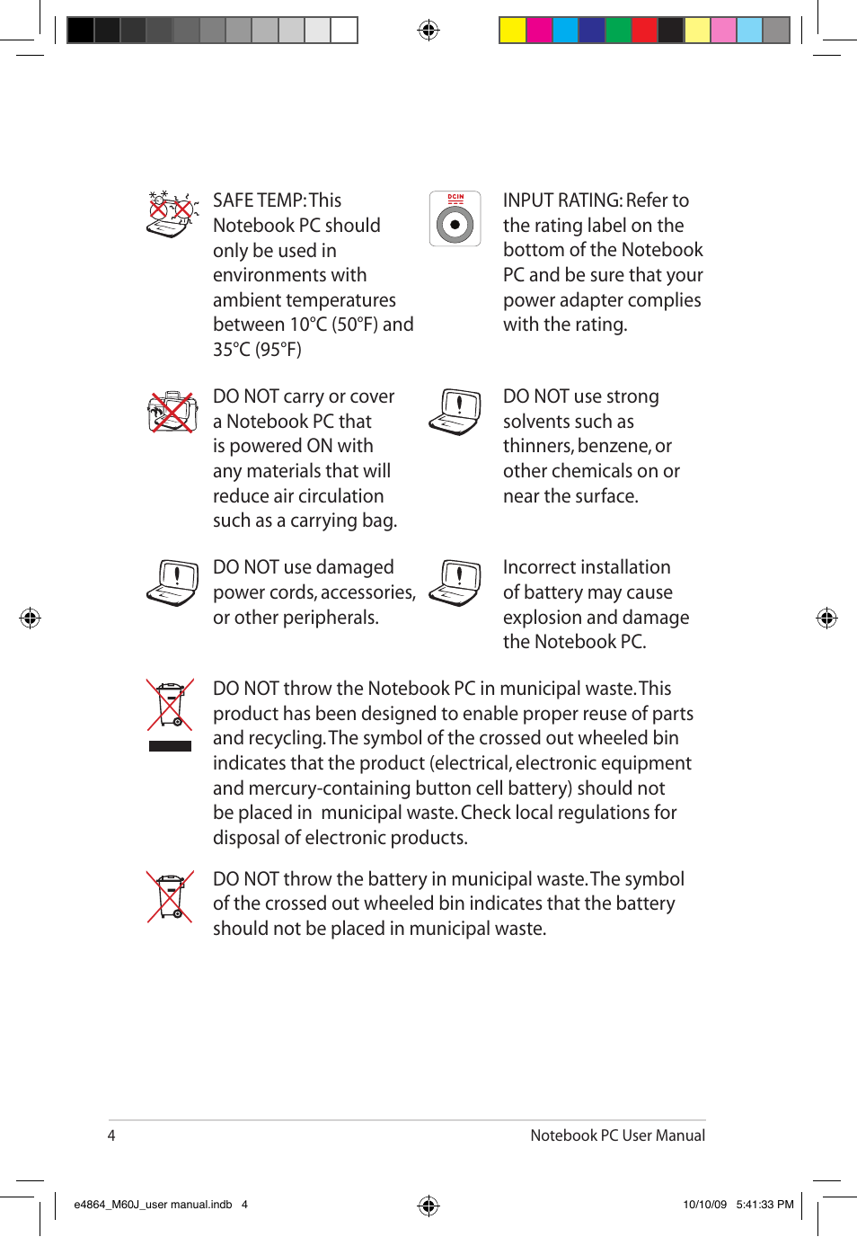 Asus M60J User Manual | Page 6 / 28