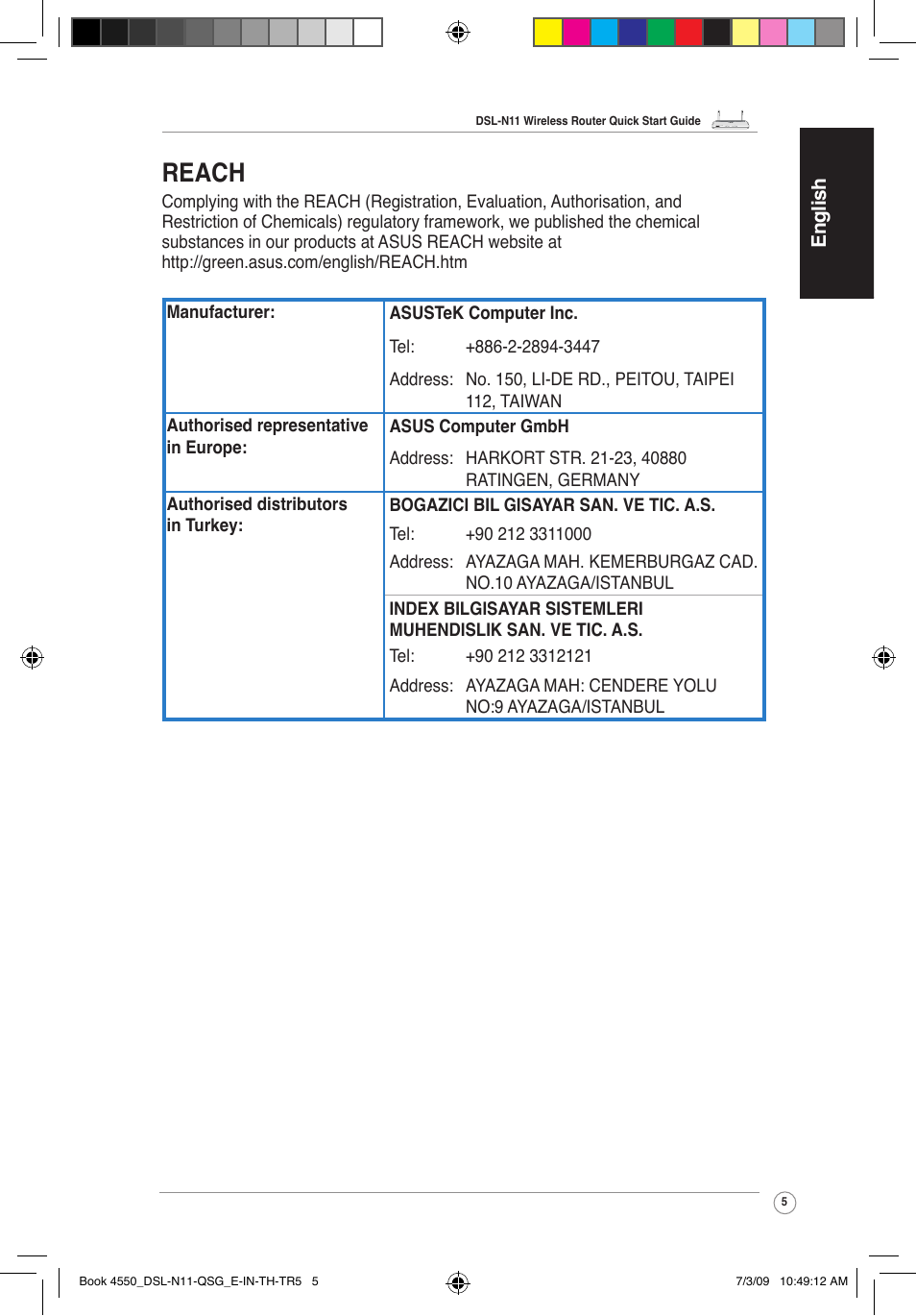 Reach | Asus DSL-N11 User Manual | Page 5 / 19