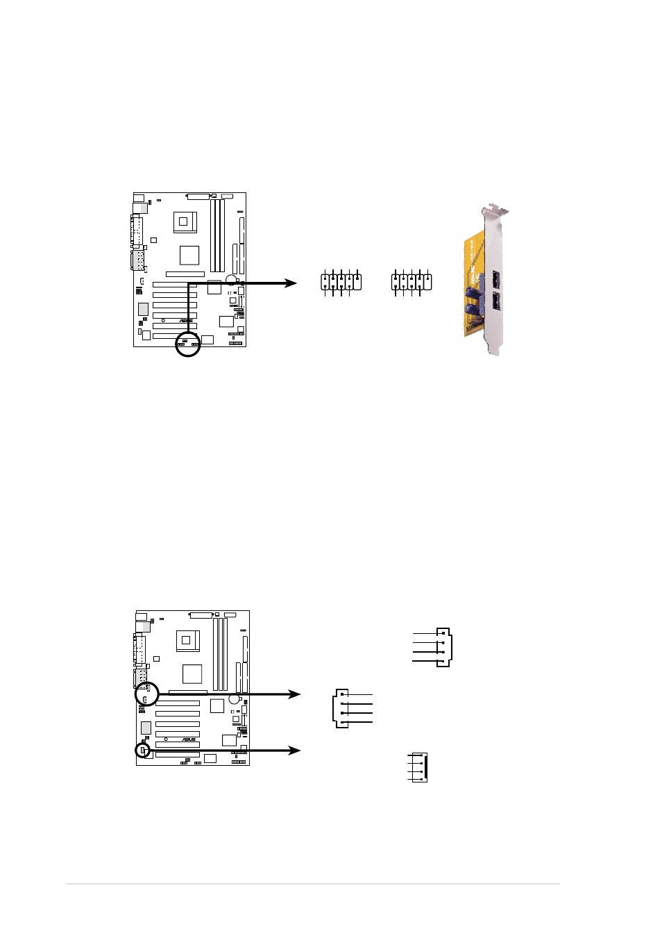 P4s533 internal audio connectors | Asus P4S533 User Manual | Page 50 / 132