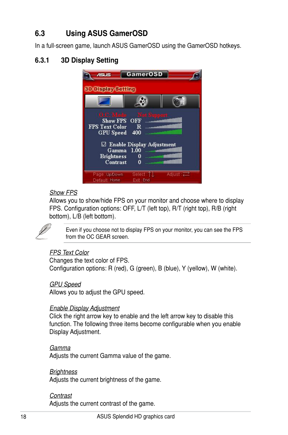 3 using asus gamerosd, Using asus gamerosd | Asus MA3850 Series User Manual | Page 24 / 62