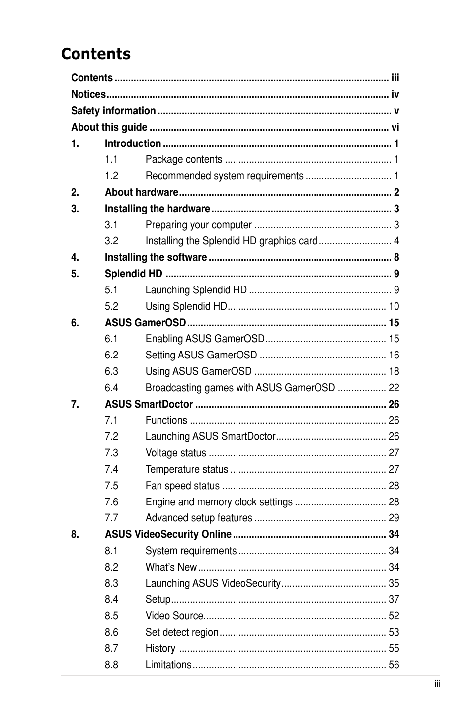 Asus MA3850 Series User Manual | Page 3 / 62