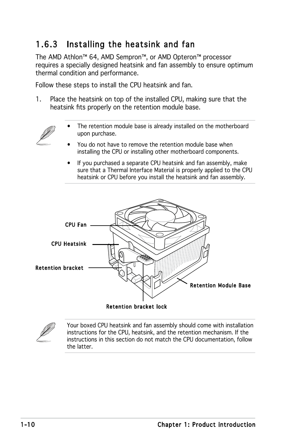 3 installing the heatsink and fan | Asus A8V-VM Ultra User Manual | Page 22 / 86