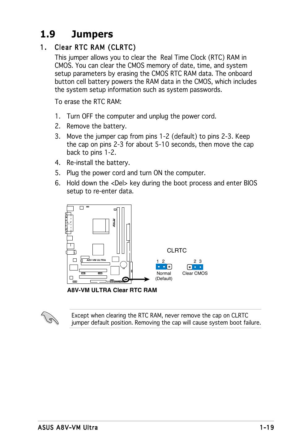 9 jumpers | Asus A8V-VM Ultra User Manual | Page 31 / 86