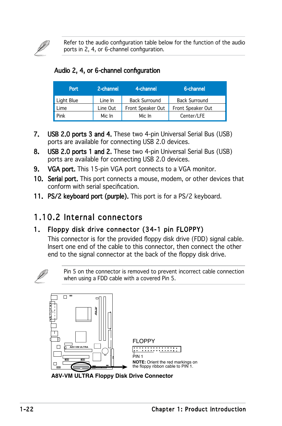  internal connectors | Asus A8V-VM Ultra User Manual | Page 34 / 86