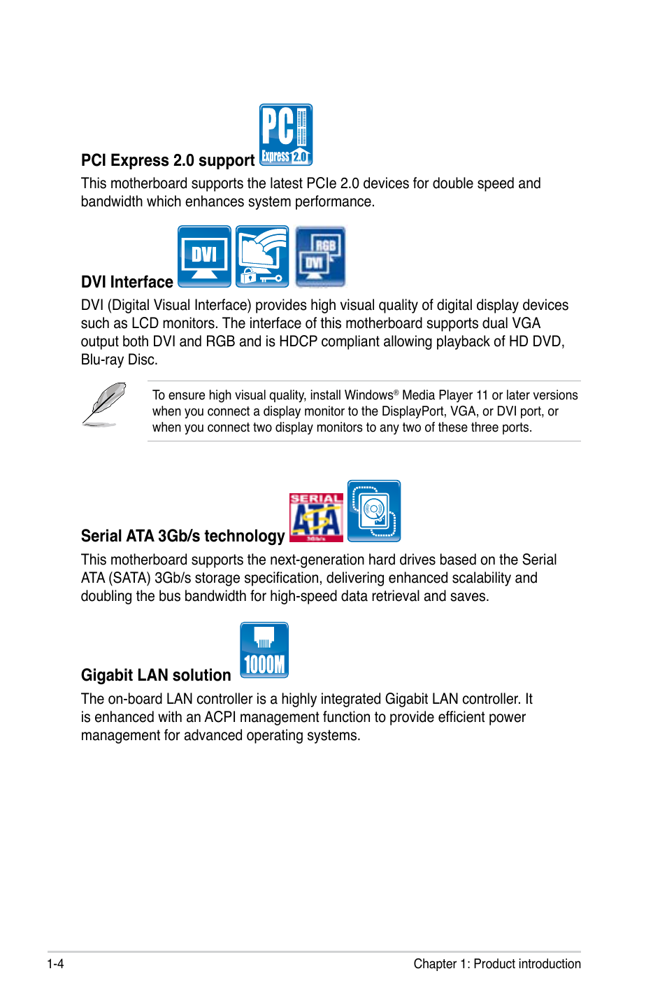 Asus M3A78-CM User Manual | Page 16 / 96