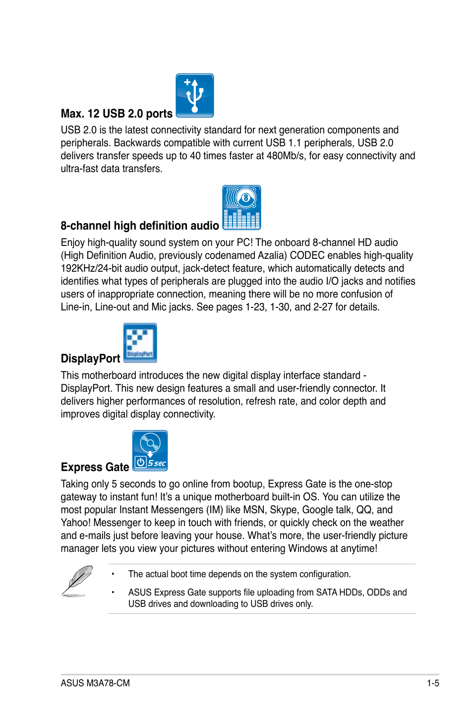 Asus M3A78-CM User Manual | Page 17 / 96
