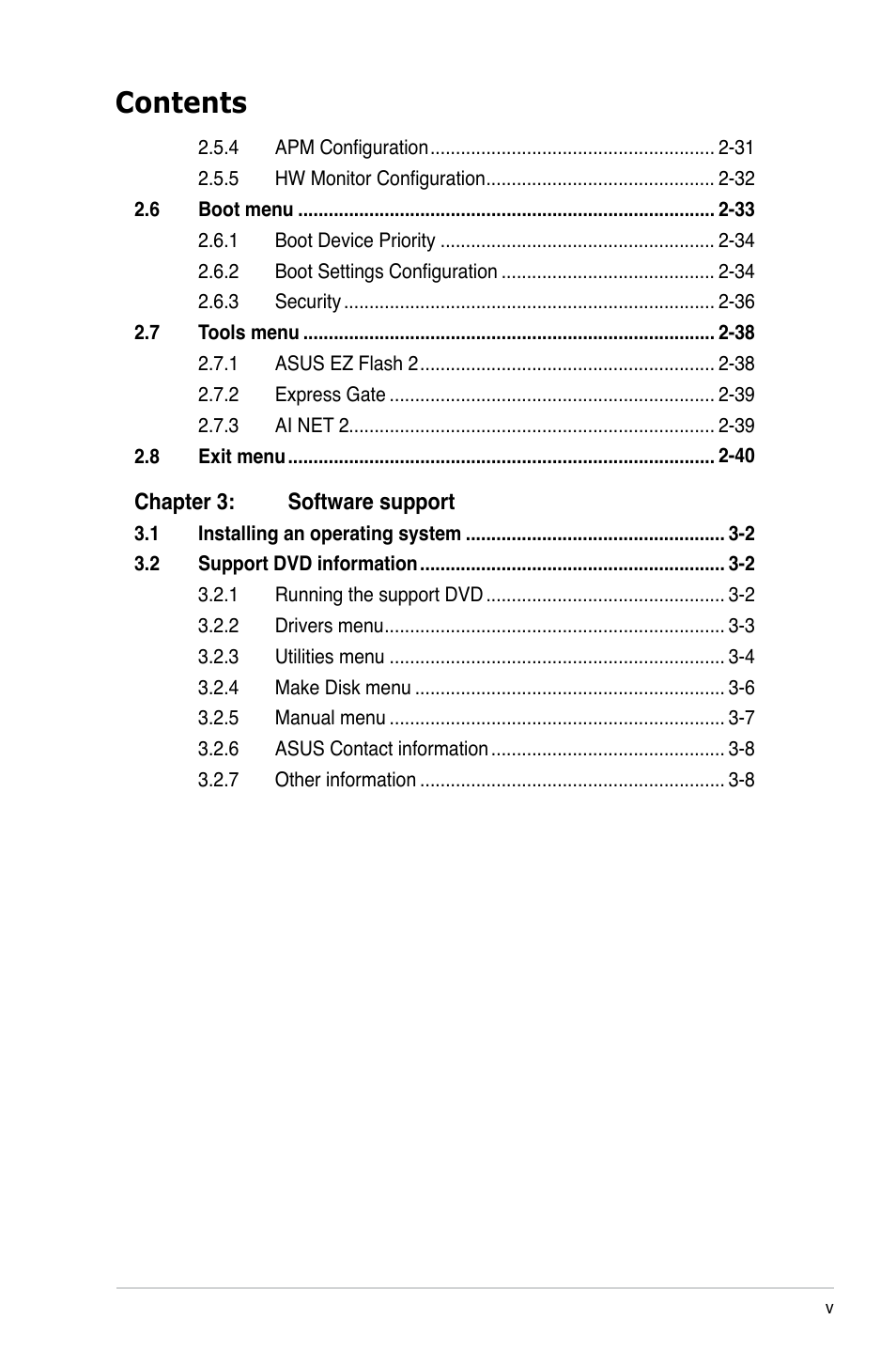 Asus M3A78-CM User Manual | Page 5 / 96