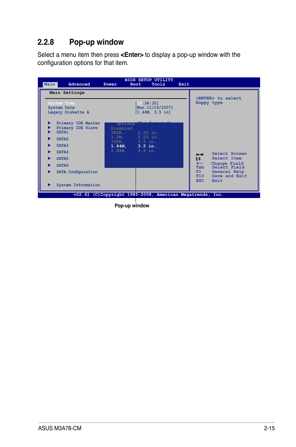 8 pop-up window, Pop-up window -15 | Asus M3A78-CM User Manual | Page 61 / 96