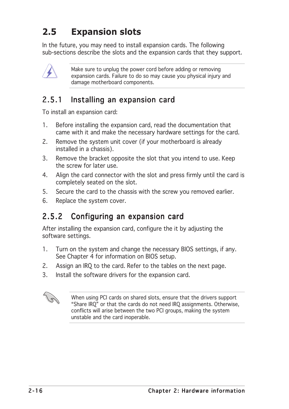 5 expansion slots | Asus NCT-D User Manual | Page 38 / 112