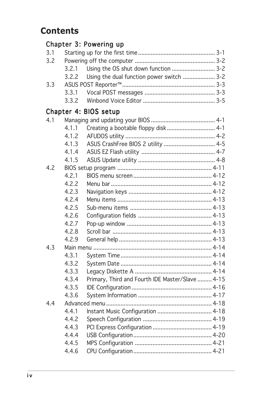 Asus NCT-D User Manual | Page 4 / 112