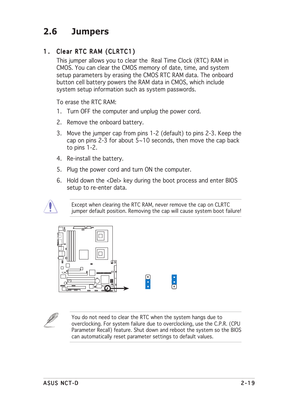 6 jumpers | Asus NCT-D User Manual | Page 41 / 112