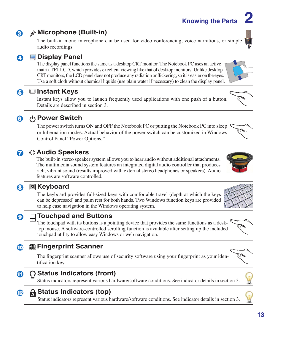 Asus VX2 User Manual | Page 13 / 95