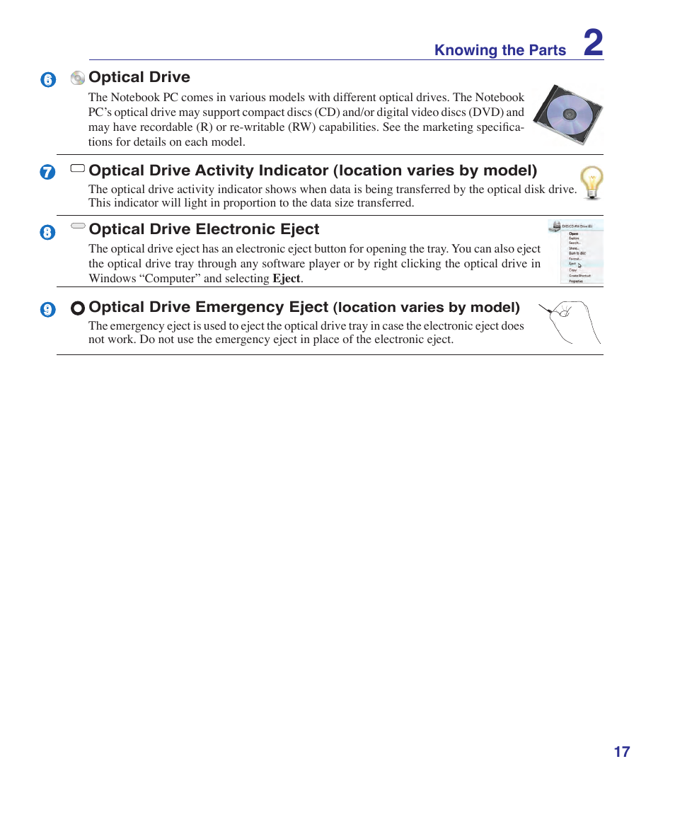 Asus VX2 User Manual | Page 17 / 95