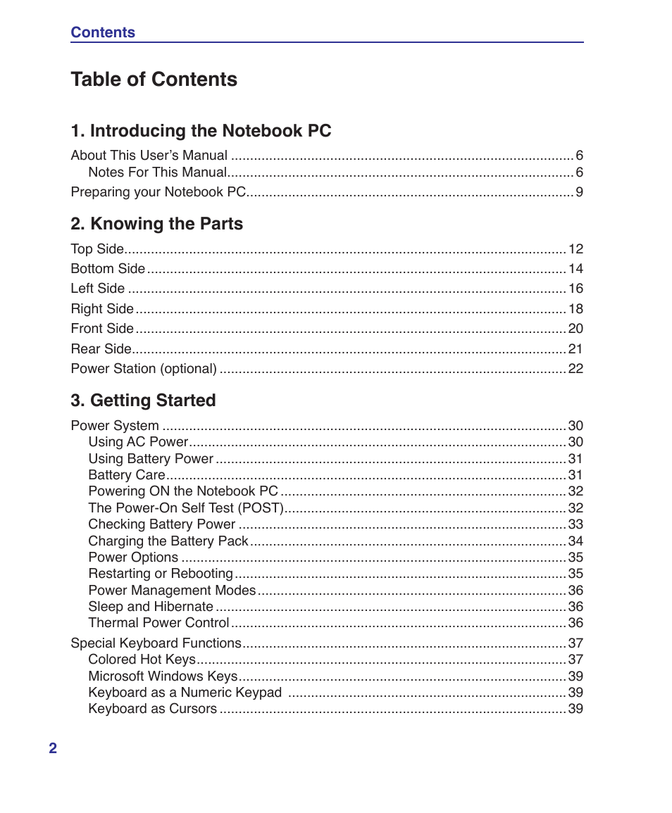 Asus VX2 User Manual | Page 2 / 95