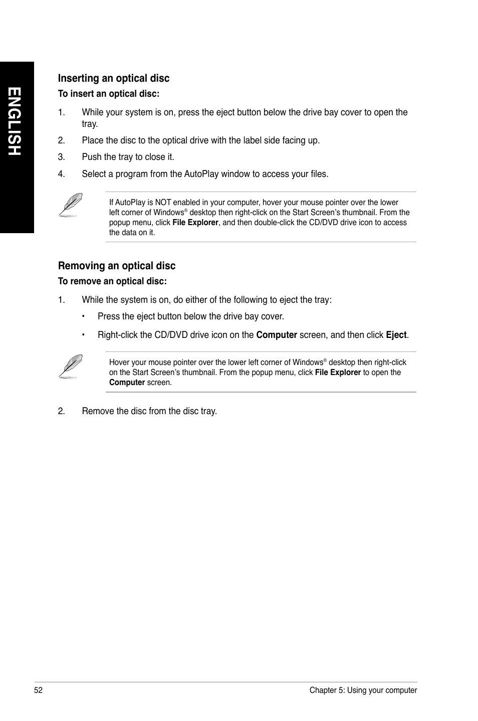 En gl is h en gl is h en gl is h en gl is h | Asus M11AD User Manual | Page 52 / 87