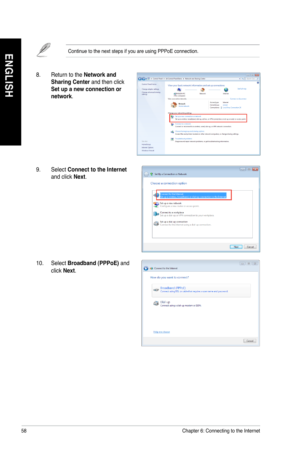 En gl is h en gl is h en gl is h en gl is h | Asus M11AD User Manual | Page 58 / 87